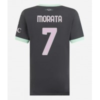 Camiseta AC Milan Alvaro Morata #7 Tercera Equipación Replica 2024-25 para mujer mangas cortas